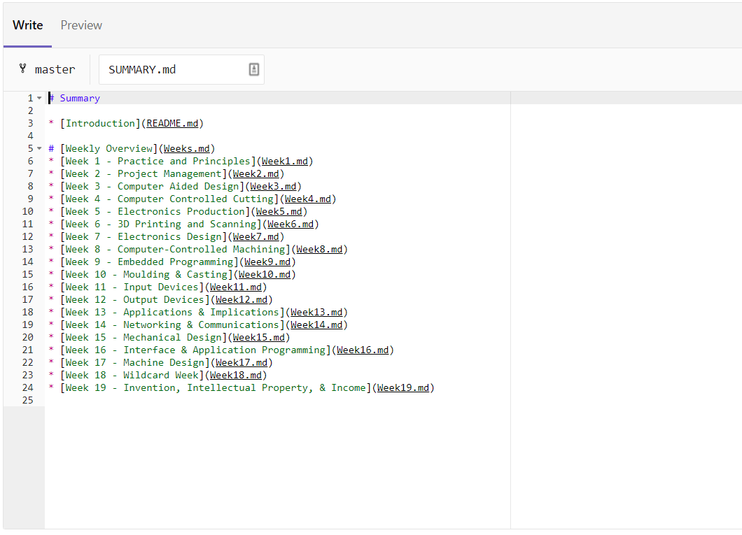 screenshot of gitlab editor